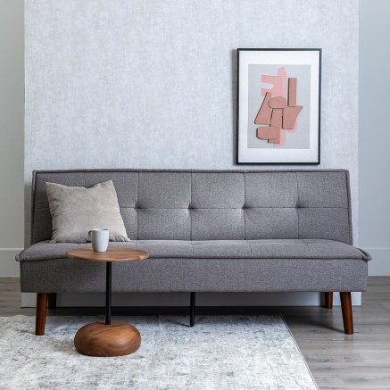 Divano Letto Nero Grigio 181 x 102 x 85 cm 2