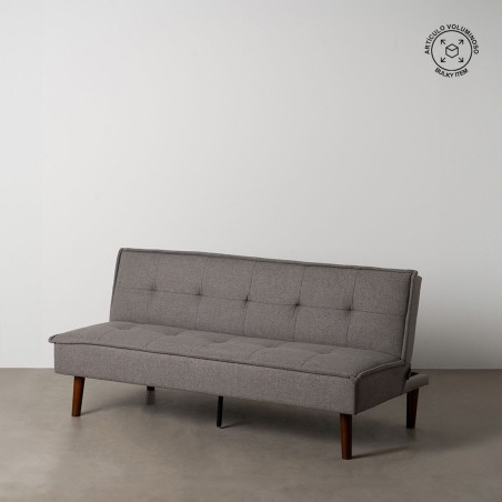 Slaapbank Zwart Grijs 181 x 102 x 85 cm