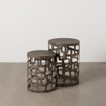 Satz mit 2 Tischen Gold 40,5 x 40,5 x 55 cm 40,5x40,5x55 cm (2 Stück) 2