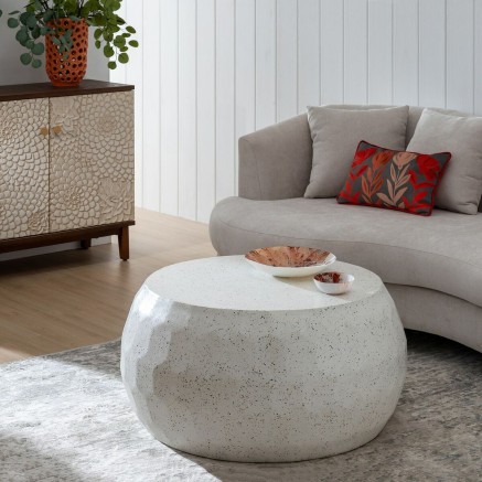 Table Basse Beige 92 x 92 x 45 cm 2