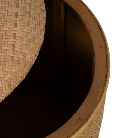 Puff RATÁN natürlich Rattan 40 x 40 x 46 cm (2 Stück)