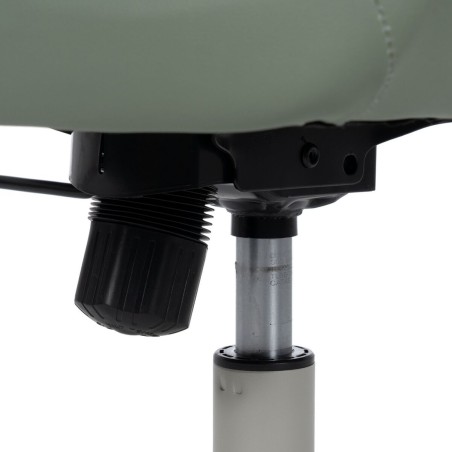 Sedia da Sala da Pranzo Verde Grigio Nylon Poliestere Schiuma Legno Fe