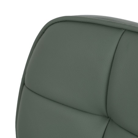 Chaise de Salle à Manger Vert Gris Nylon Polyester Mousse Bois Fer 57