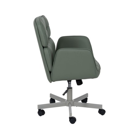 Silla de Comedor Verde Gris Nailon Poliéster Espuma Madera Hierro 57
