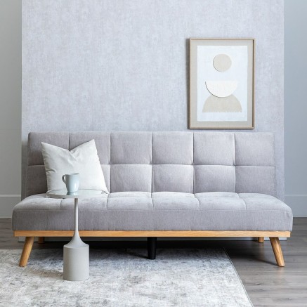 Schlafsofa Grau natürlich 178 x 94 x 86 cm 2