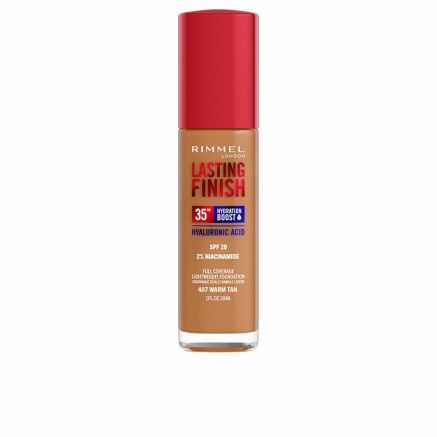 Crème Make-up Base Rimmel London Lasting Finish Nº 407 Warm Tan Spf