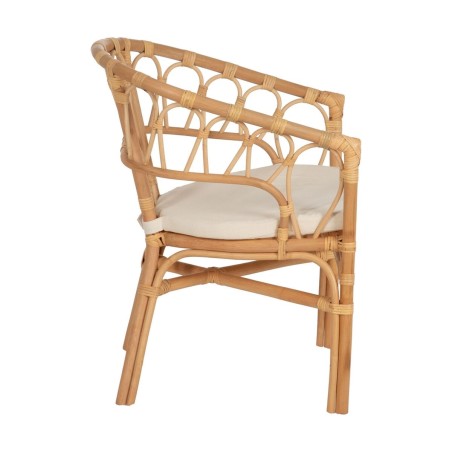 Esszimmerstuhl Weiß natürlich Rattan 58 x 59 x 78 cm