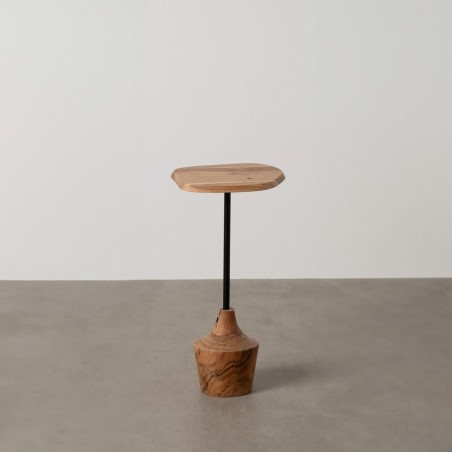 Side table Black Natural 35 x 35 x 65 cm