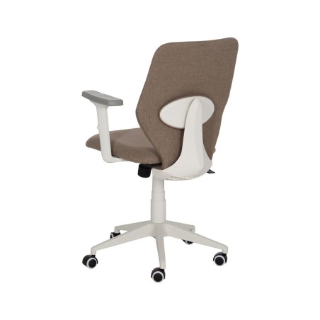 Bürostuhl Weiß Taupe 63 x 59 x 94,5 cm