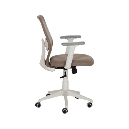 Bürostuhl Weiß Taupe 63 x 59 x 94,5 cm