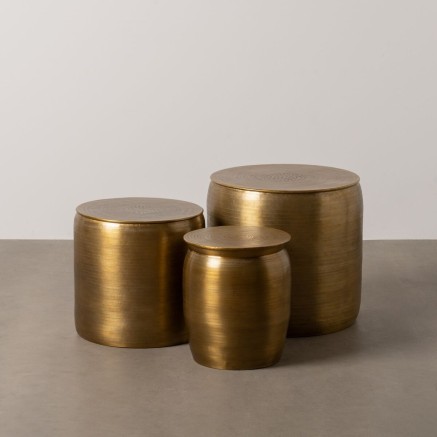 Set van 3 tafels Gouden 55,9 x 55,9 x 52 cm (3 Stuks) 2