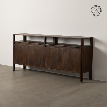 Dressoir KURT Bruin Mangohout 190 x 40 x 86 cm