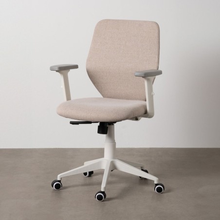 Silla de Oficina Blanco Beige 63 x 59 x 94,5 cm