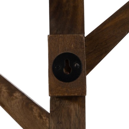 Garderobenständer Braun Mango-Holz 23 x 7 x 78 cm 2