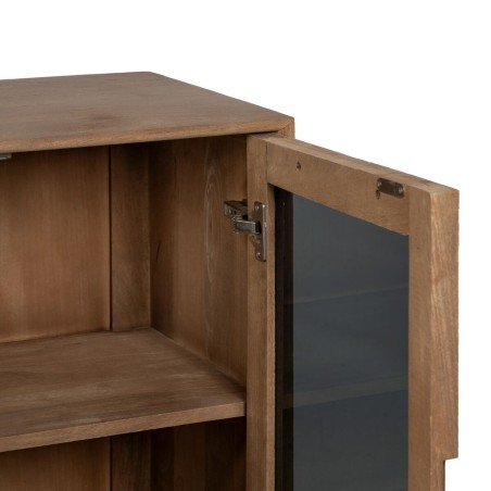 Sideboard BURNIE Black Natural Crystal Mango wood 162 x 41 x 83 cm