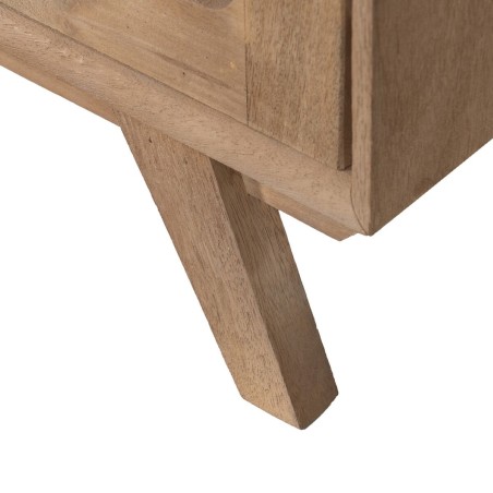 Beistellmöbel BURNIE Schwarz natürlich Kristall Mango-Holz 81 x 41 x