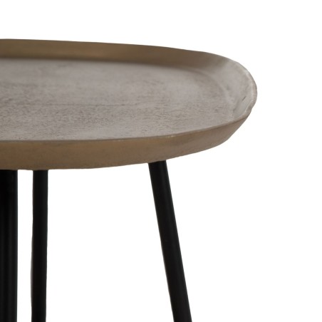Hoofdtafel Zwart Gouden 61 x 61 x 37 cm