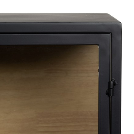 Stand Espositore Nero Naturale 80 x 38 x 180 cm 2
