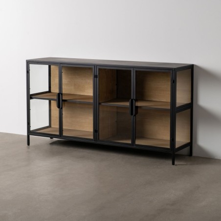 Display Standaard Zwart Natuurlijk 150 x 38 x 80 cm