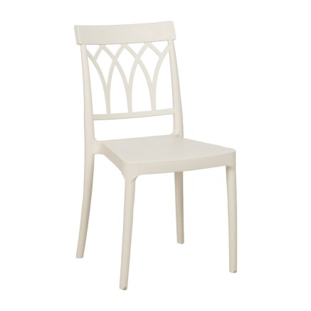 Chaise de Salle à Manger Blanc polypropylène 42 x 54 x 83 cm
