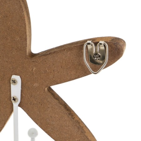 Appendiabiti da parete Azzurro Bianco Naturale Metallo Ferro Legno MDF