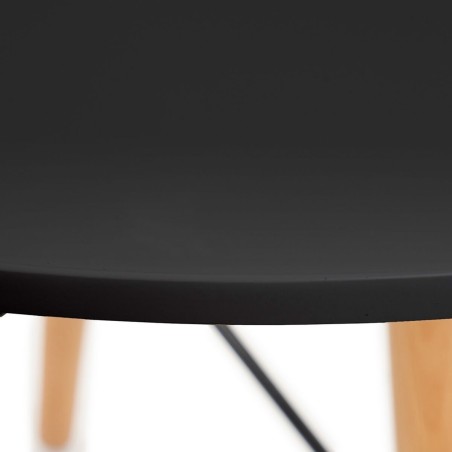 Table Black Natural 80 x 80 x 75 cm