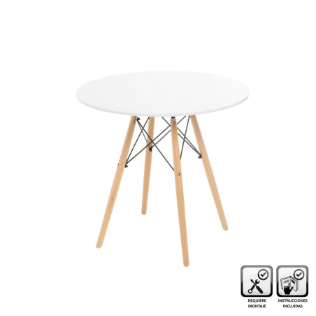 Tavolo Bianco Naturale 80 x 80 x 74 cm