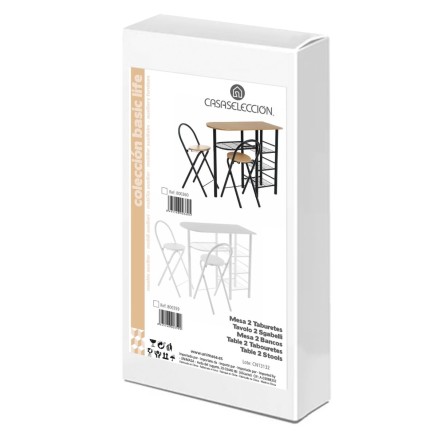 Tisch-Set mit 2 Stühlen 100 x 74 x 88 cm 2