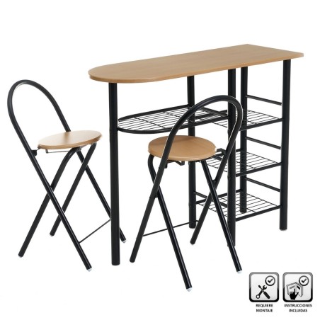 Table set with 2 chairs 100 x 74 x 88 cm