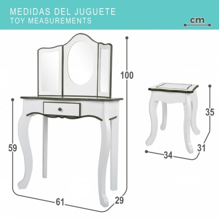 Toilet met bankje Woomax Wit Speelgoed 61 x 100 x 29 cm 2