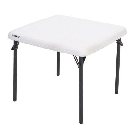 Tavolo per Bambini Lifetime Bianco Pieghevole 61 x 53,5 x 61 cm Acciai