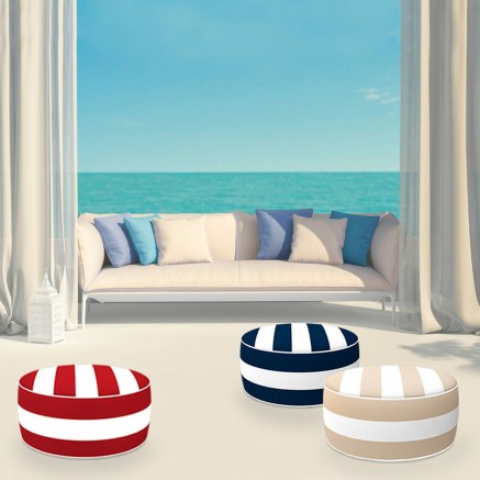 Puff Hinchable Aktive A rayas Colonial 53 x 23 x 53 cm (4 Unidades) 2