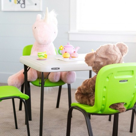 Mesa Infantil Lifetime Blanco Plegable 61 x 53,5 x 61 cm Acero Plásti