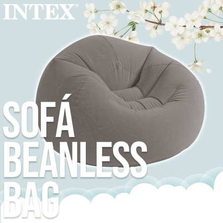 Fauteuil gonflable Intex Gris 107 x 69 x 104 cm 114 x 71 x 114 cm (6 U