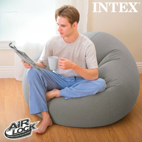 Fauteuil gonflable Intex Gris 107 x 69 x 104 cm 114 x 71 x 114 cm (6 U