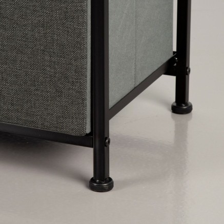 Commode Max Home Noir Gris Marbre 100 x 100 x 30 cm 2
