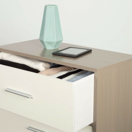 Mesita de Noche Max Home Blanco Gris 58 x 70 x 30 cm