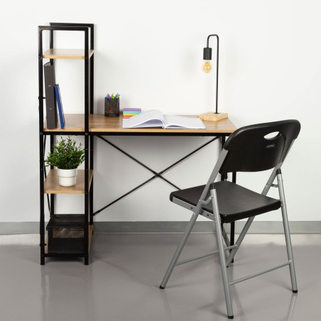 Mesa de Escritorio con Estantería Max Home Acero Melamina Aglomerado