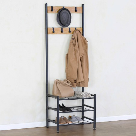 Garderobe mit Einlegeboden Max Home Stahl Melamine Spanplatte Minimali