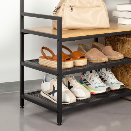 Appendiabiti con ripiano Max Home Acciaio Melammina Truciolare Minimal