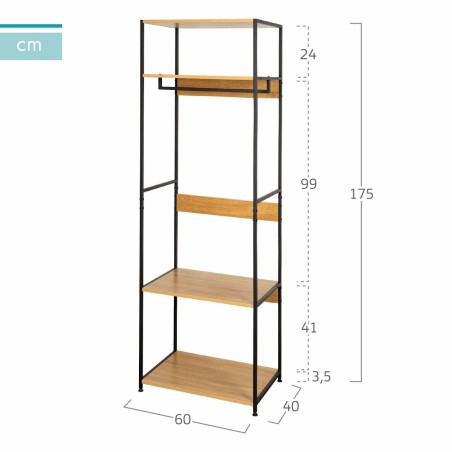 Armadio Max Home Acciaio Melammina Truciolare 60 x 175 x 40 cm