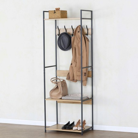 Coat rack with shelf Max Home Steel Melamin Particleboard Minimalist 6