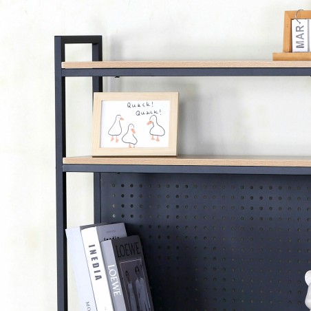 Bureau avec étagères Max Home Acier Mélamine Contre-plaqué 84 x 14