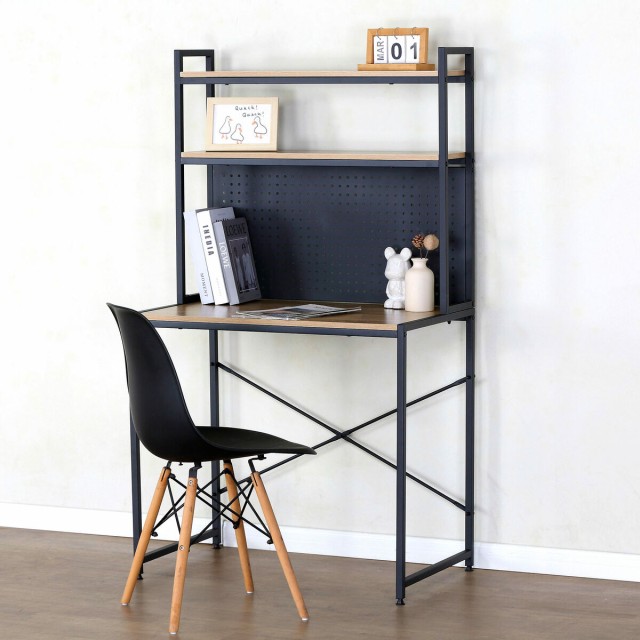 Desk with Shelves Max Home Steel Melamin Particleboard 84 x 148 x 50 c
