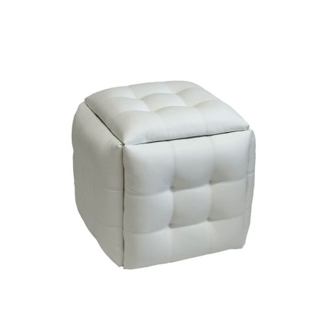 Jeu de tabourets GO GIFT Transformer Blanc Cuir Acier 50 x 50 x 50 cm
