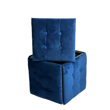 Jeu de tabourets GO GIFT Transformer Bordeaux Velours Acier 50 x 50 x