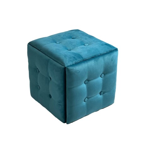 Juego de taburetes GO GIFT Transformer Azul Terciopelo Acero 50 x 50 x