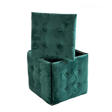 Juego de taburetes GO GIFT Transformer Verde oscuro Terciopelo Acero 5