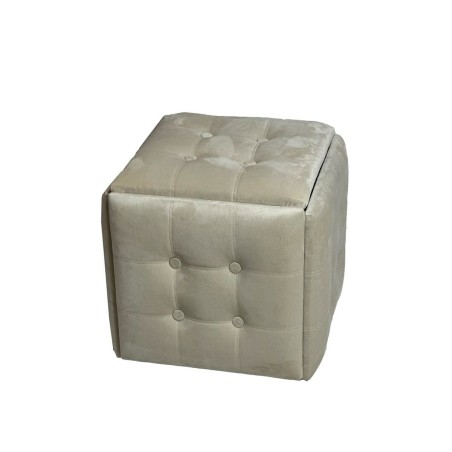 Stuhl-Set GO GIFT Transformer Creme Samt Stahl 50 x 50 x 50 cm Puff 5