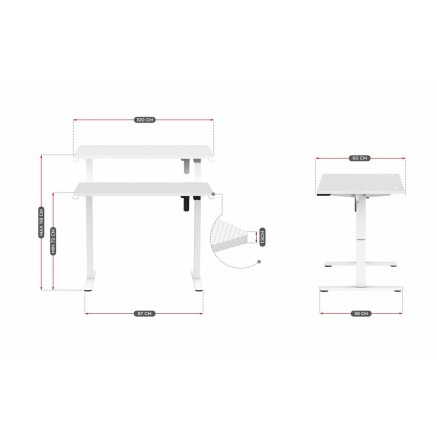 Schreibtisch Huzaro HZ-Hero 7.9 White Weiß 2